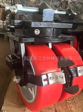 12x4MPI聚氨酯超重型双轮ICSO锁带刹集装箱脚车轮30吨向载XJU重万