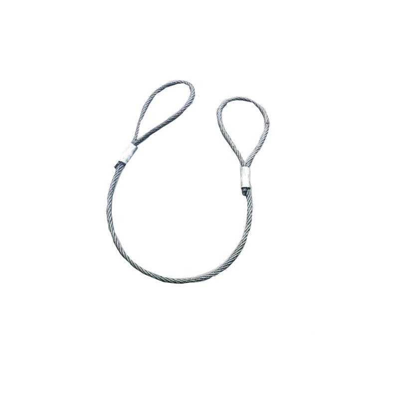 钢绳压制索钢丝绳吊索具铅封压头环617钢丝丝绳压制鸡心双头吊钢