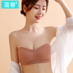 夏季 无肩带内衣女士无痕防滑婚纱抹胸小胸聚拢透气无钢圈百搭裹胸