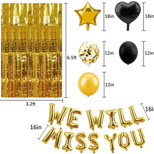 miss will you套餐 学校毕业派对退休聚会氛围布置we 气球套装