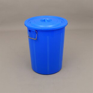 蓝色塑料垃圾桶 50升水桶  圆形铁饼手提式垃圾桶 江苏厂家直卖