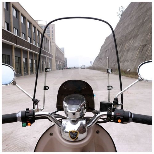 电动车挡风摩托车冬季加厚PC挡风板 车前透明包边挡风玻璃