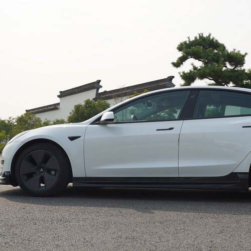 model 3 改装件 碳纤纹理/ABS套件 前铲+尾唇+侧裙*2  买单件请咨