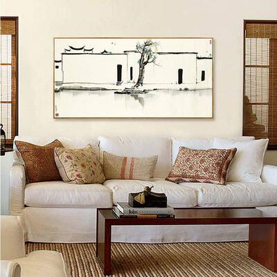 新中式水墨国画冠中燕现S-1265吴代沙客厅双装饰画卧室发背景挂画
