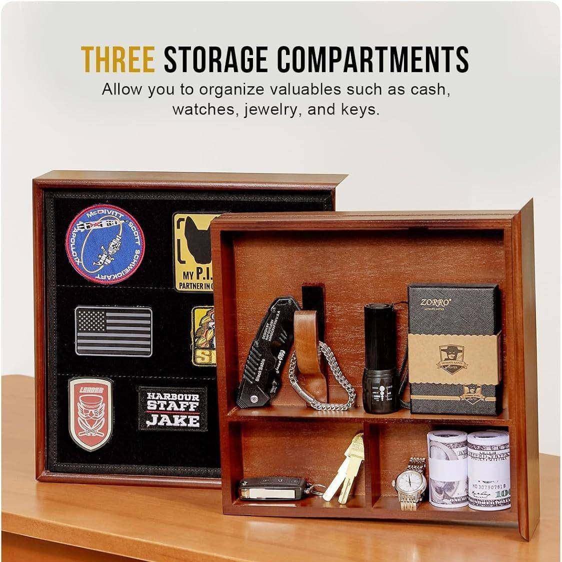 隐藏架重壁挂式展储物隔层隐藏架木相框带补丁分格收纳示面板盒贵,收纳整理,书桌收纳置物架,淘宝优惠券,粉丝福利购,淘宝优惠卷