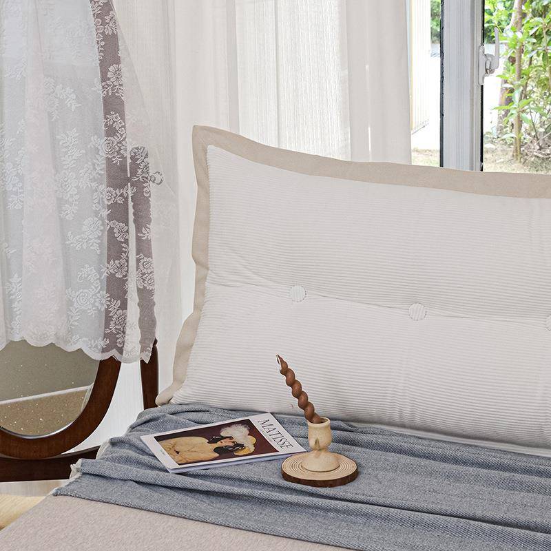 高档头秋冬床垫立条绒宽花枕边床头靠垫床上靠榻榻靠托斯卡米靠背