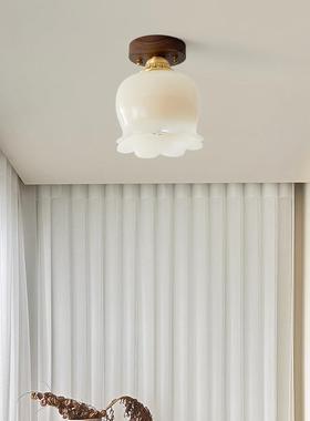 日式玄关入19817户灯吸灯阳台灯奢复古实木走廊灯过道顶灯轻创意