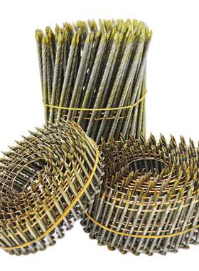 A6L螺纹253238光杆气动纹卷钉钉子圈3钉8麻花50罗卷57托盘64盘70