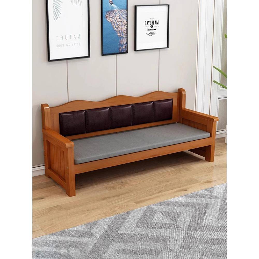 中SF-01式屉沙发长椅新小户型全实木发抽客厅冬夏储物沙靠背三人