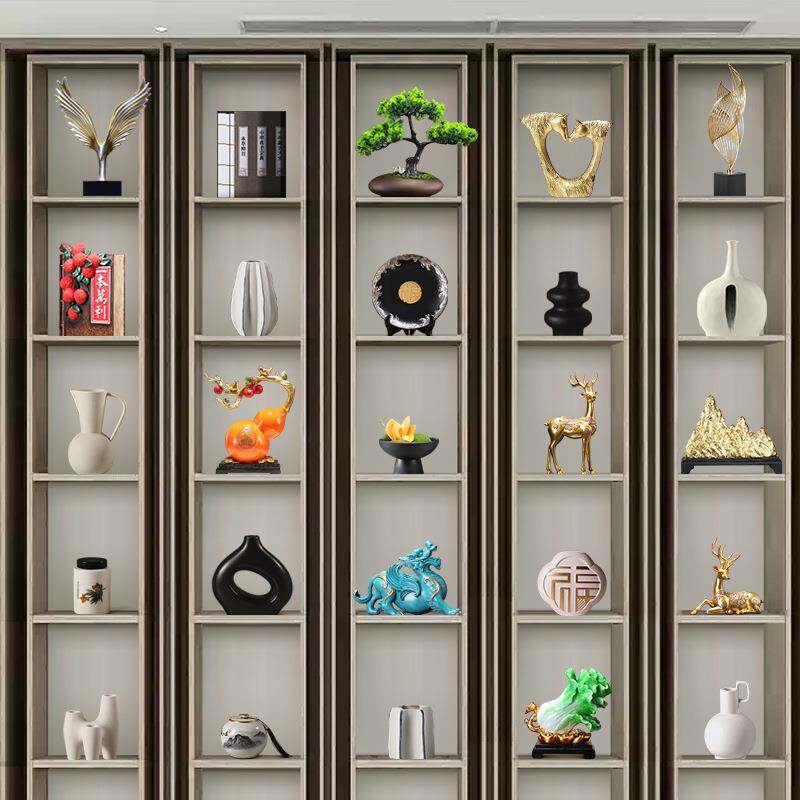 新中式老办公室导板办室公桌摆件高端大气YA839728上领档次茶展示