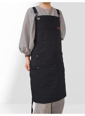 可调围节黑色帆布多口袋裙腰耐磨围防防油家ZKD用商用水皆可