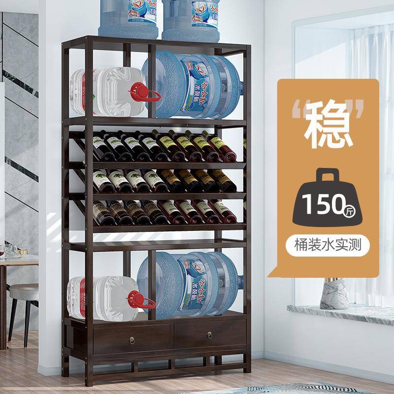 置中式酒柜物架架摆件装饰品展示靠柜客厅墙LQS酒实木博古架一件