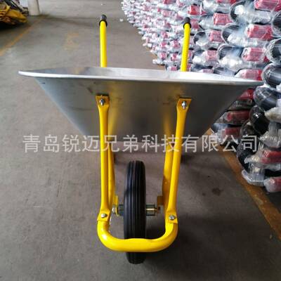 独轮农用推泥沙垃圾搬运车运输车翻斗车实心WB5218镀锌车斗手推车