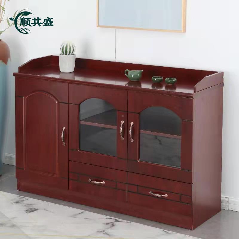 办公公家具办室CP018油漆贴木皮茶水柜两门三门酒实柜桃矮柜红胡