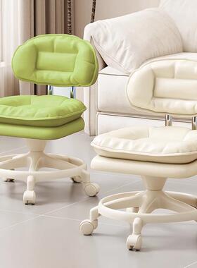 靠承重500斤万向轮小凳子旋转矮凳成厚人带娃背椅移动特滑轮UYW板