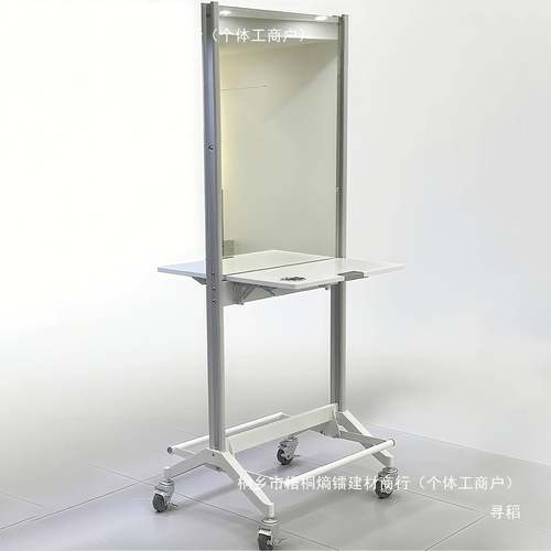 发廊发店镜台美发镜子双CPS面简约理剪发烫染可动方便奶油桌风白