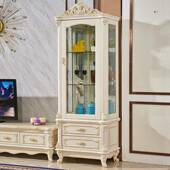 柜简约饰落地式 欧式 实木收PMW酒柜靠墙单双理门储物纳装 大石电视