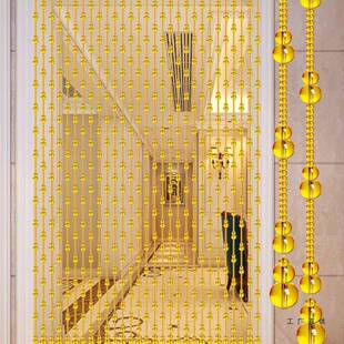 水F98H8H69形晶珠帘门帘客厅隔断芦帘2025年新款金黄拱卫葫帘子生
