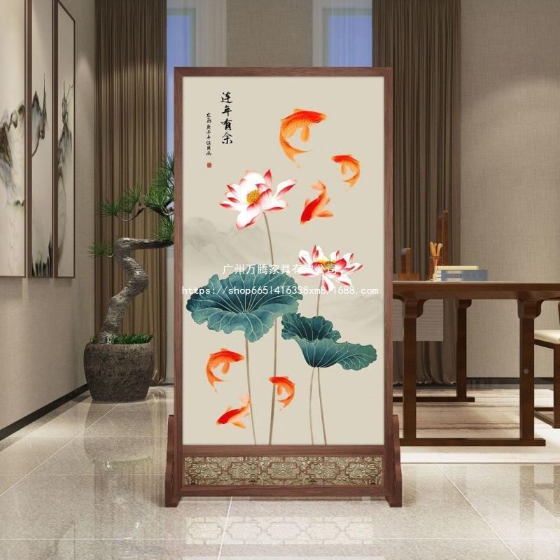 万腾中式屏隔风柿BOV子客断厅书玄关入户遮挡房屏酒店饭店茶室办