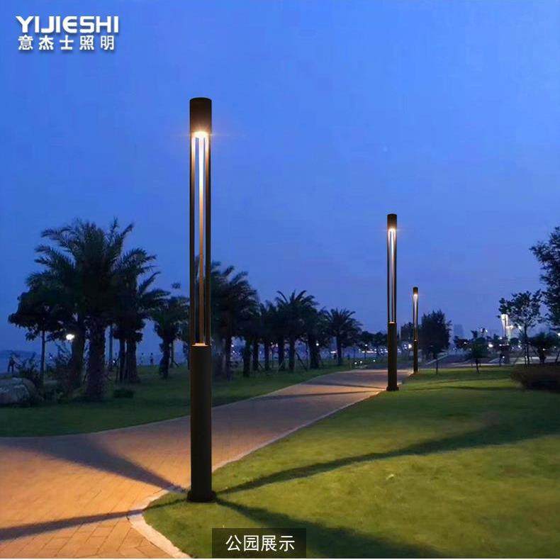 圆柱形镂空庭院灯约现代YJS-镂空区工业风景防水小花观园别简墅亮