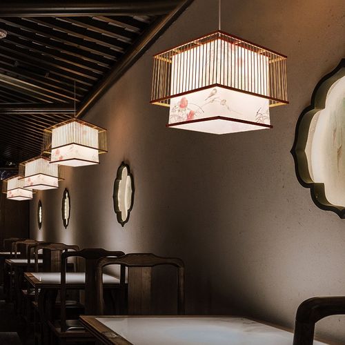 现代中式吊灯竹艺灯日式榻榻米饭店竹编吊灯卧室餐厅东南亚风格灯