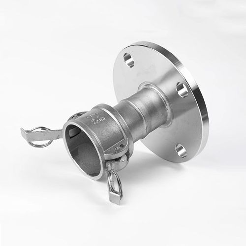 304不锈钢快速接头C型带法兰PN10阴端板把式快接油管罐车母头直接