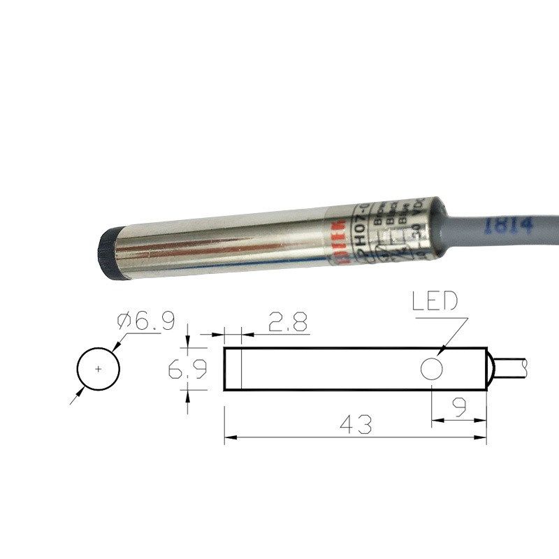 FOTEK台湾阳明光电开关PH07-03N漫反射三线NPN常开30MM感应距离