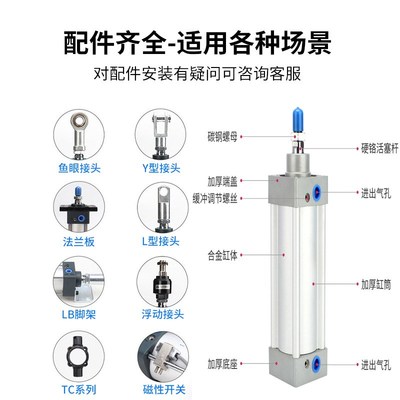 标准气缸SI/SAI80/100/125X25X50X75X100X125X150X200X175X300S