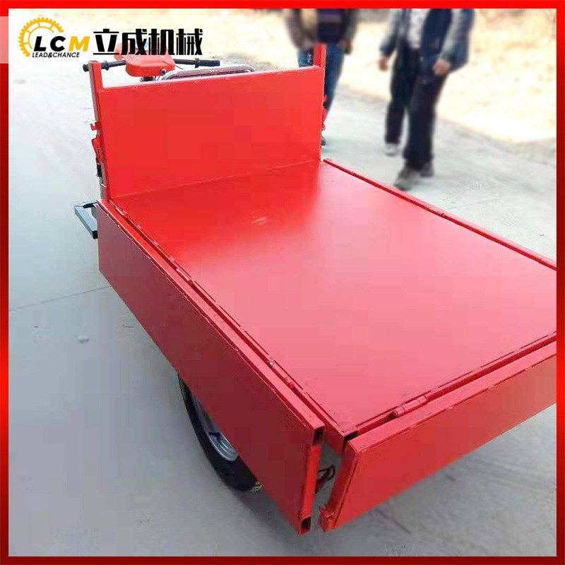 厂家工地载重1吨电动方斗车侧边可拆卸搬货三轮车乡镇建设拉货车