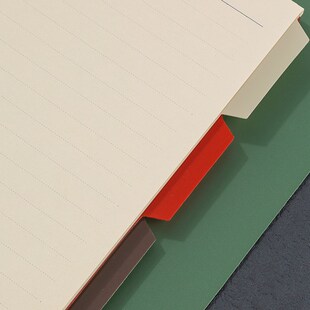 英瑞克彩色条纹隔页活页本学生b5横线笔记本办公记事本复古活页夹