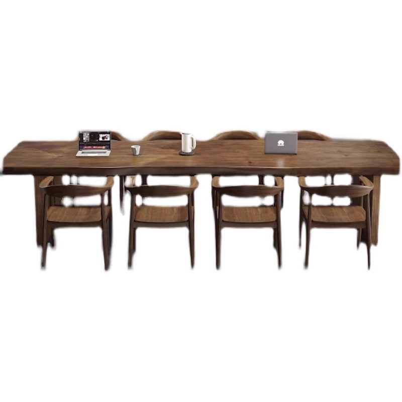 办公室会议桌长桌简约现代长条实木大板桌子简易职员洽谈桌椅组合