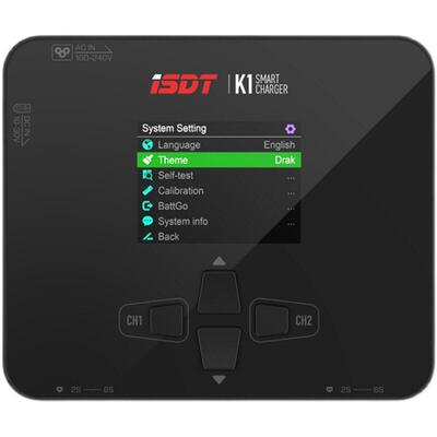 ISDT艾斯特K1双通道AC100W / DC250Wx2智能平衡充电器航模充电器