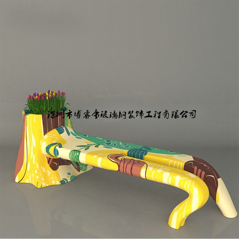 热销商场酒店机场公共户外玻璃钢异形休闲艺术座椅美陈手指坐凳