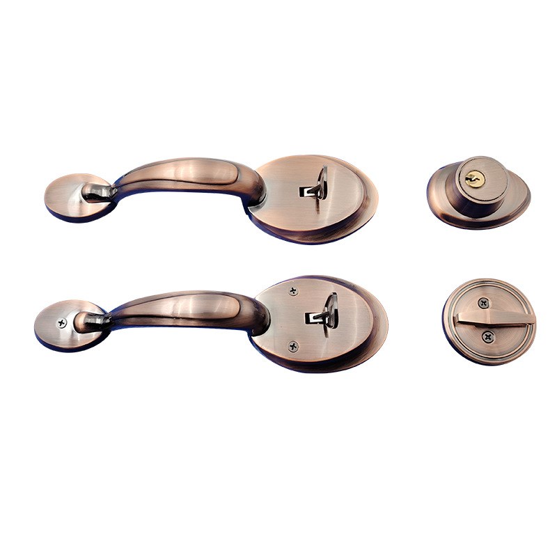 中山工厂大门锁红古 大拉手锁 防盗门锁拉手整套拉手大门锁