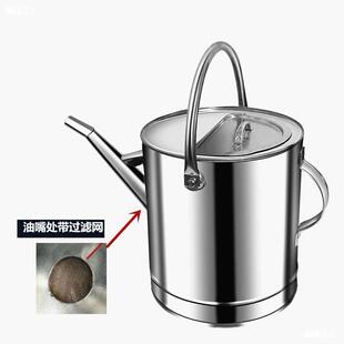 厚不356锈钢加0油2升1嘴5升桶10升长带盖带滤网汽油桶机油壶手提