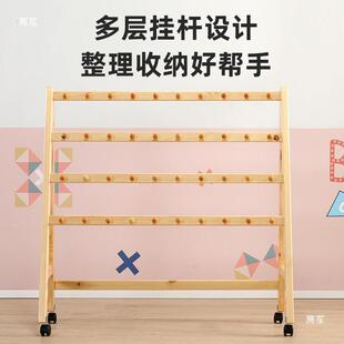 幼儿园木毛巾架落实地式可动儿童tj#sd$*&毛巾子樟移子架松免打孔