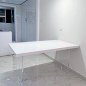 W7德利丰亚克力悬浮岩板餐桌桌现简约子长代方形LHJ 031透意式 轻