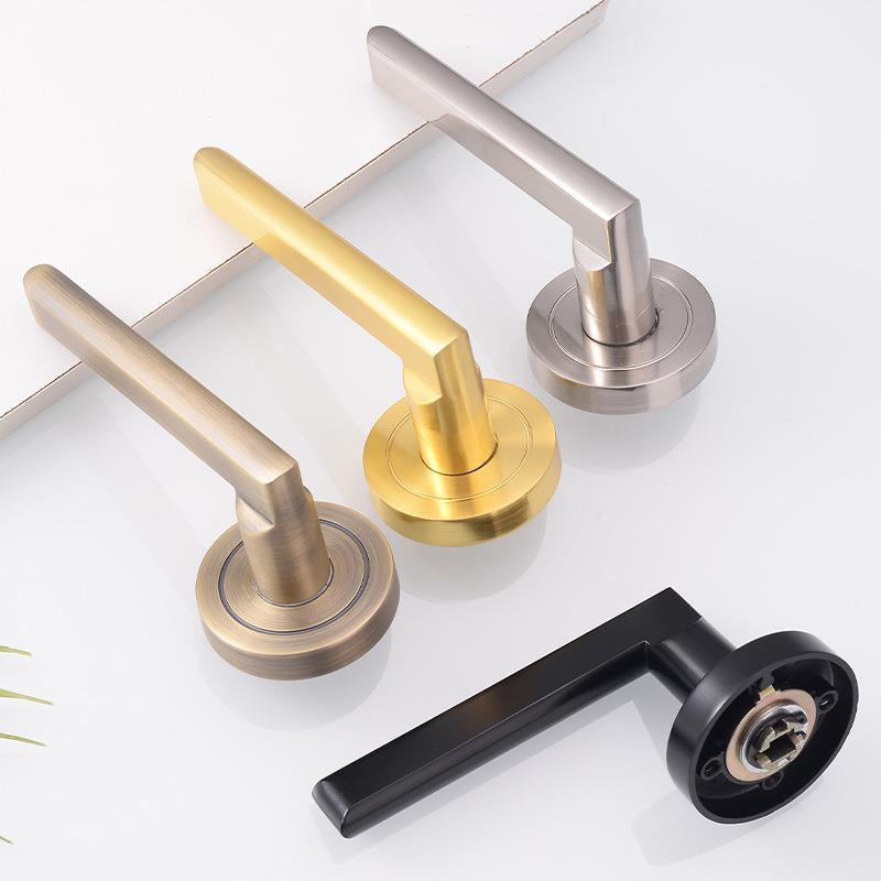 简约新YPP家装卧室体式门锁房酒店门卫生间静音通用门把手锌分合