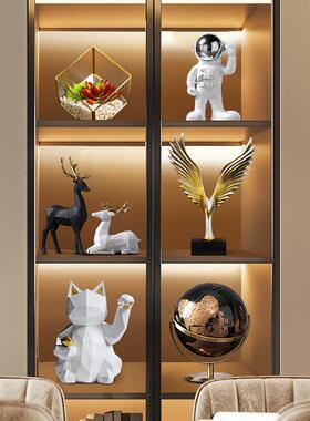 老板轻奢高档办公室子书酒房柜摆件玄关72457232工艺品柜家居装饰
