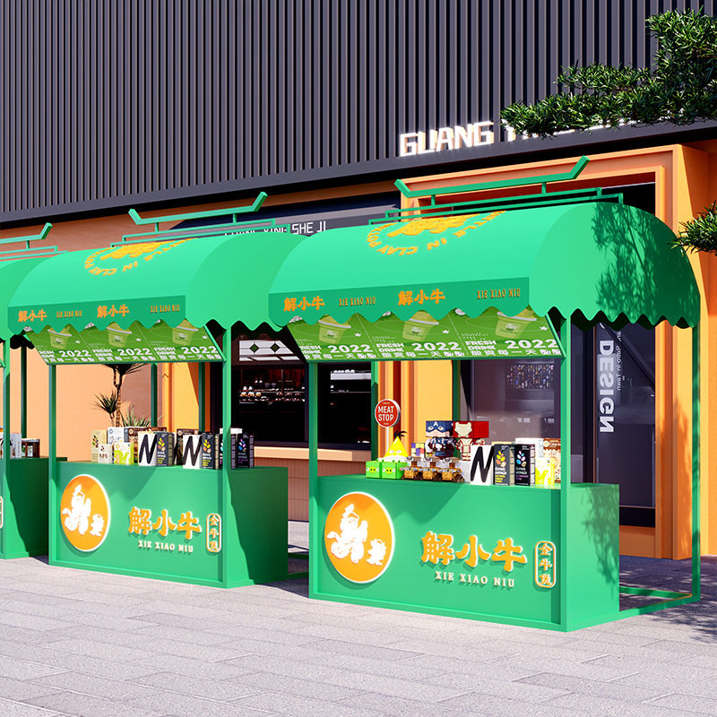 夜市集市摆摊小吃桌展销摊位架