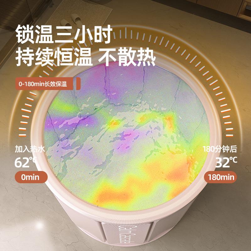 扔梓泡沐澡桶折叠浴缸大人浴桶家用全洗澡桶澡儿身童洗盆浴DYQ桶