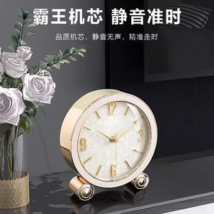摆摆放轻台奢座钟钟表摆式客厅2025时新款ZZP钟桌面创意台钟表件