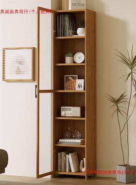 书架落地置物架家用实明书带47682柜门防尘透玻璃门一体靠墙储物