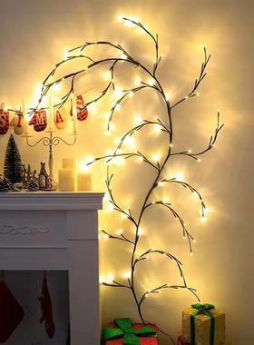 LED树枝间藤条灯串圣诞节日置婚庆布房卧装室WNB氛围饰灯