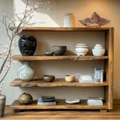 原风原木实木博古架木书房民茶室宝阁宋氏美学展示柜宿87851酒店