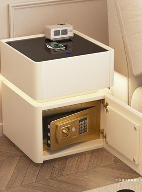 能床头柜保险箱一FVR体线简约智现代多能家用无功充电卧室保险收