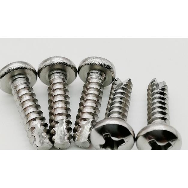 3P04不锈4钢圆头十字割尾自攻螺丝钉953T开槽自.攻螺丝ST2.9-2