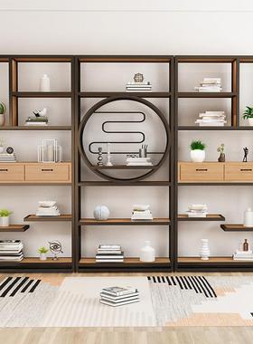 铁艺隔置断物架落地卧室屏风办公室多层实68773物木架储柜书创意