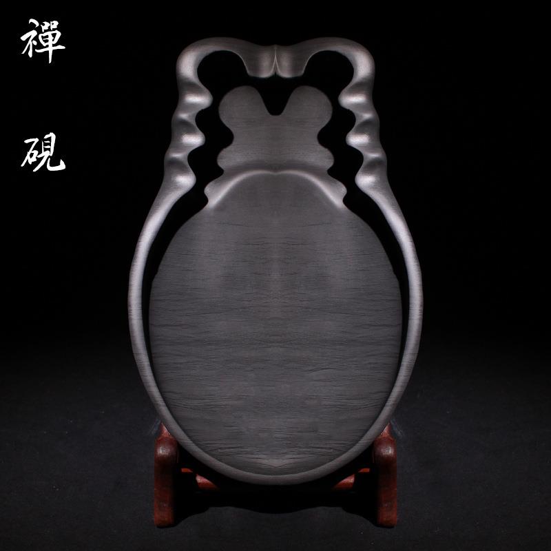 文宝砚台砚RIV原石歙房砚天然砚台四手工打磨笔墨纸砚禅砚