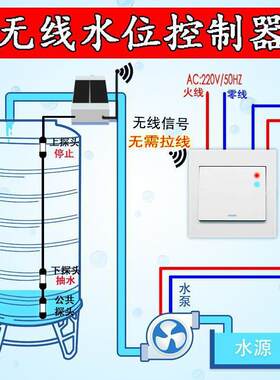 全自动水无YIC线水位制器智能感应家用220V水上水液泵位箱水控垒